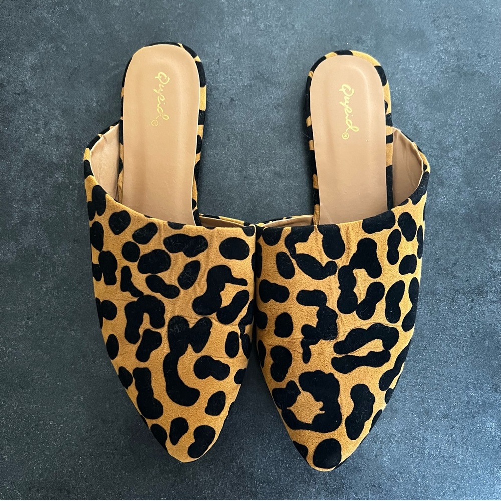 Leopard Print Mule Shoes